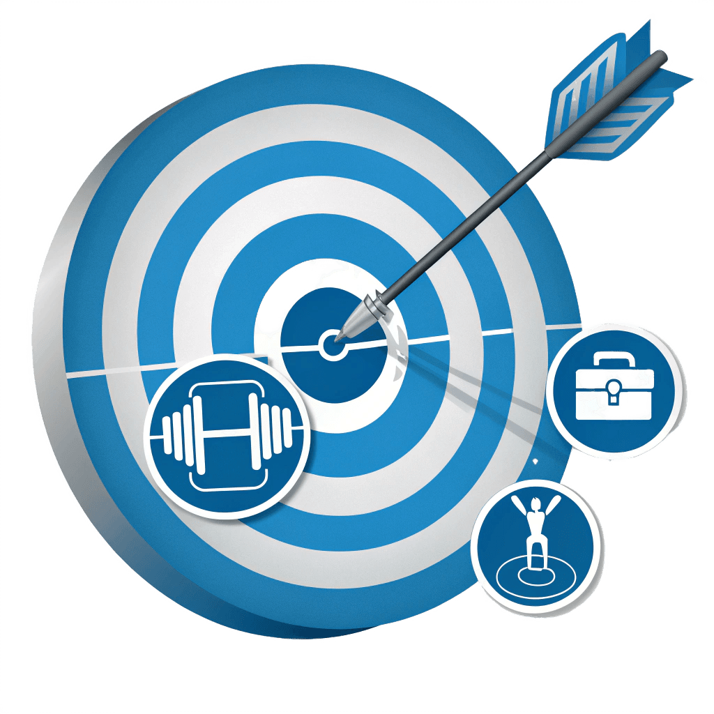 blue target arrow icon