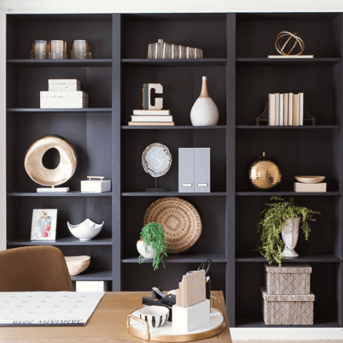 Dark Builtin Bookshelves