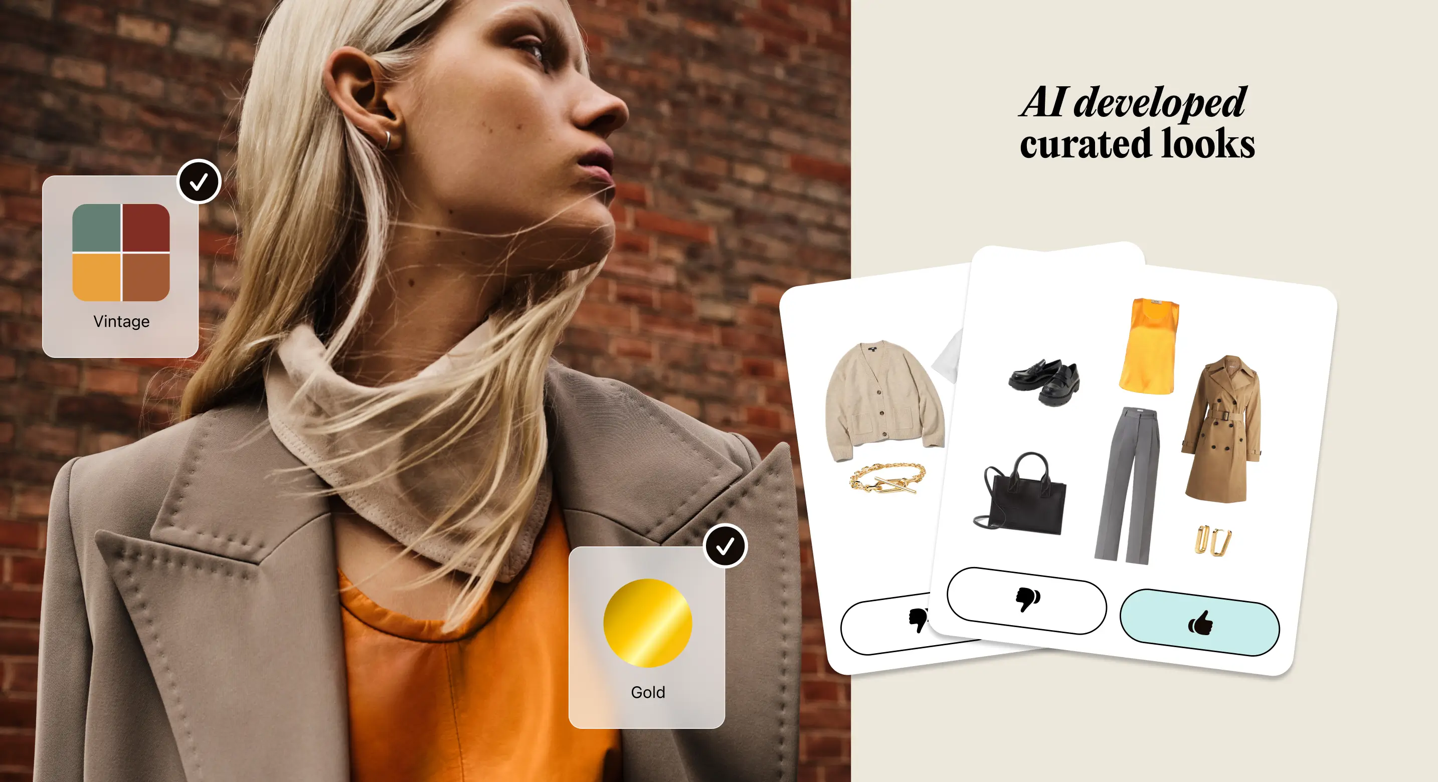 Re:Style app mobile interface with custom outfit suggestions, blending modern UI/UX design with AI-powered fashion personalisation.