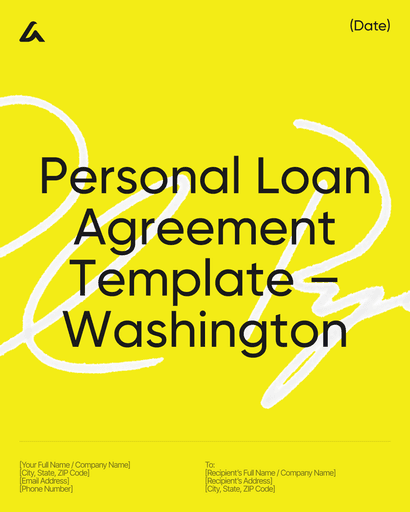 Personal Loan Agreement Template – Washington