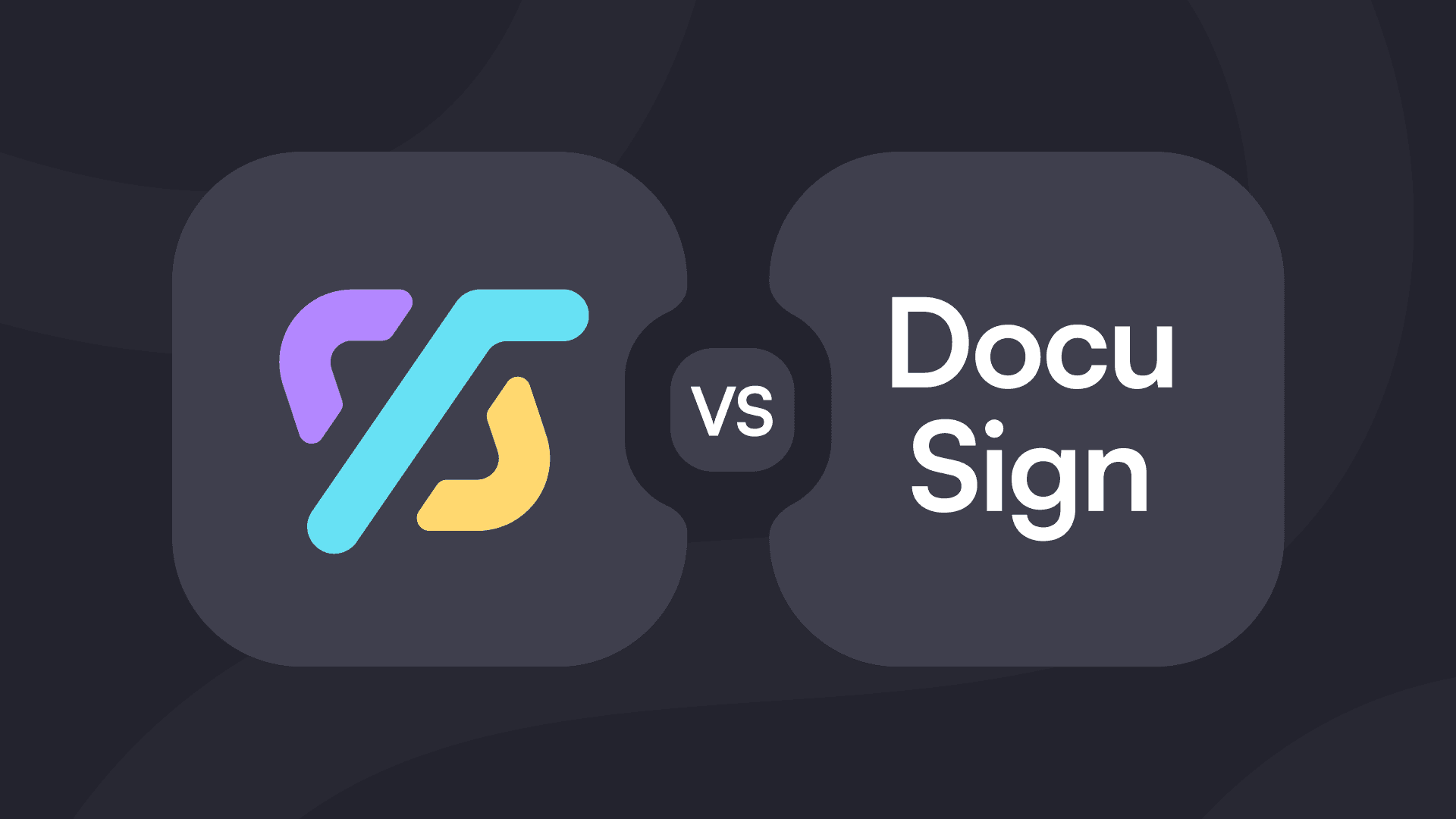 Firma logo on the left, Docusign logo on the right, and vs in between them
