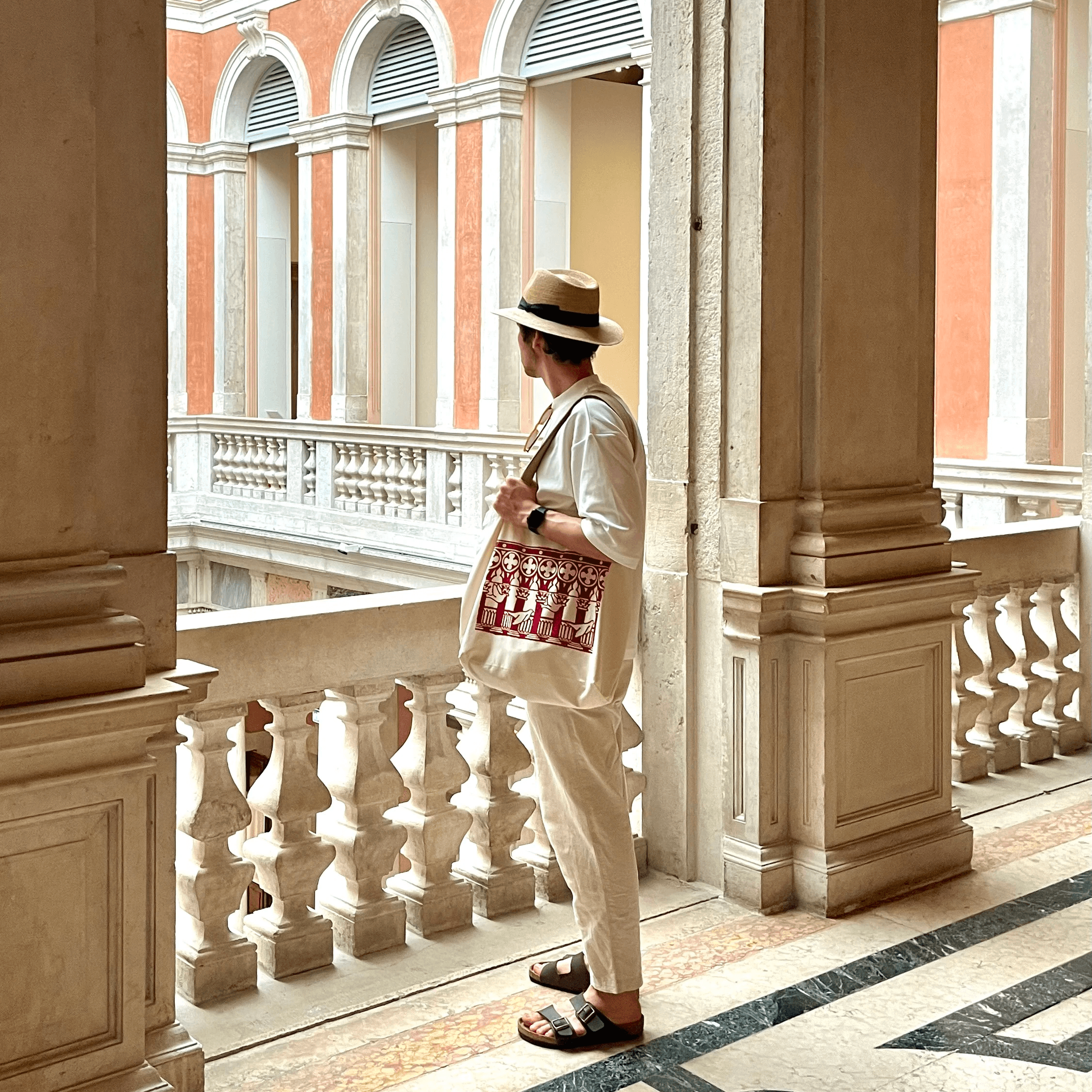 Looking around in a beautiful museum in Venice