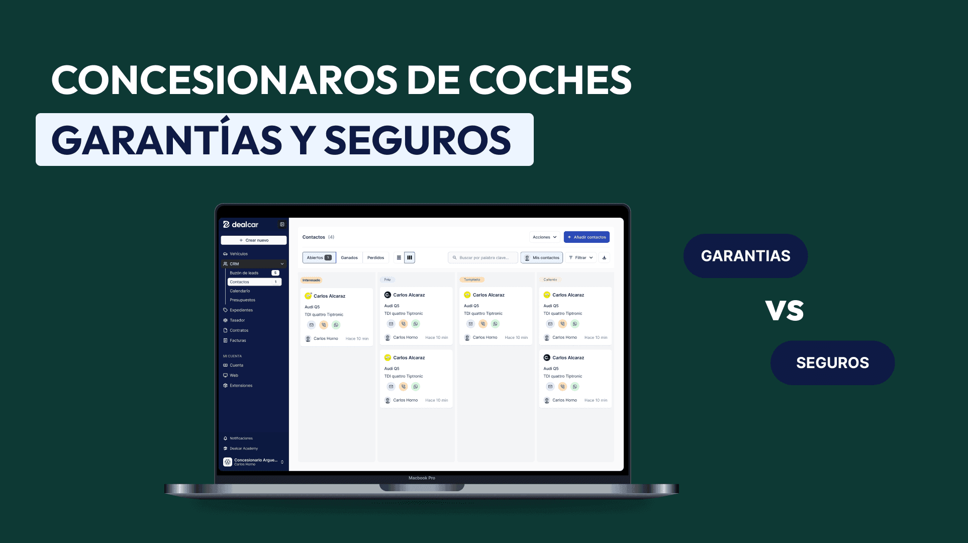 Concesionarios de coches: Garantías vs. Seguros - laptop with car listings