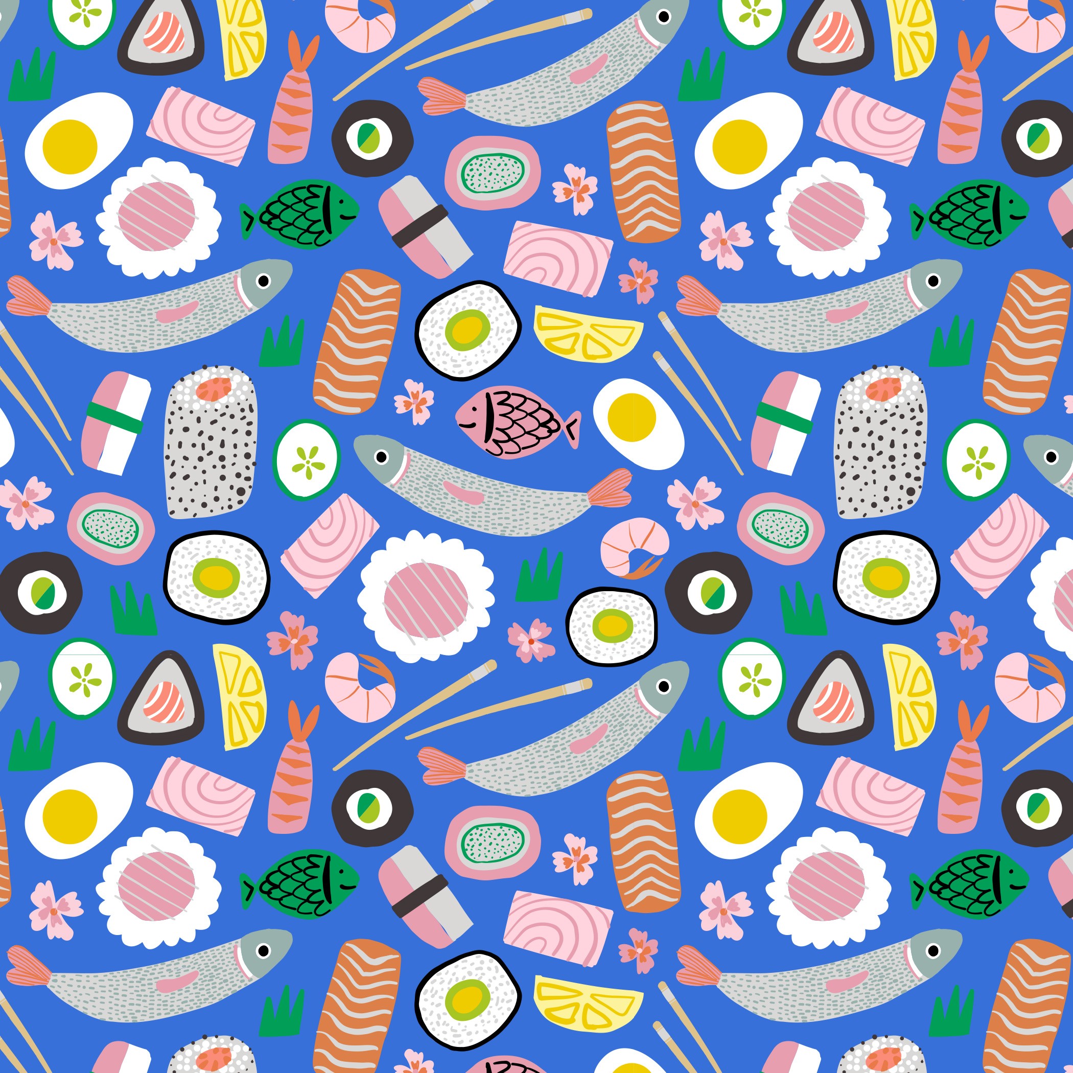 Blue background suhi