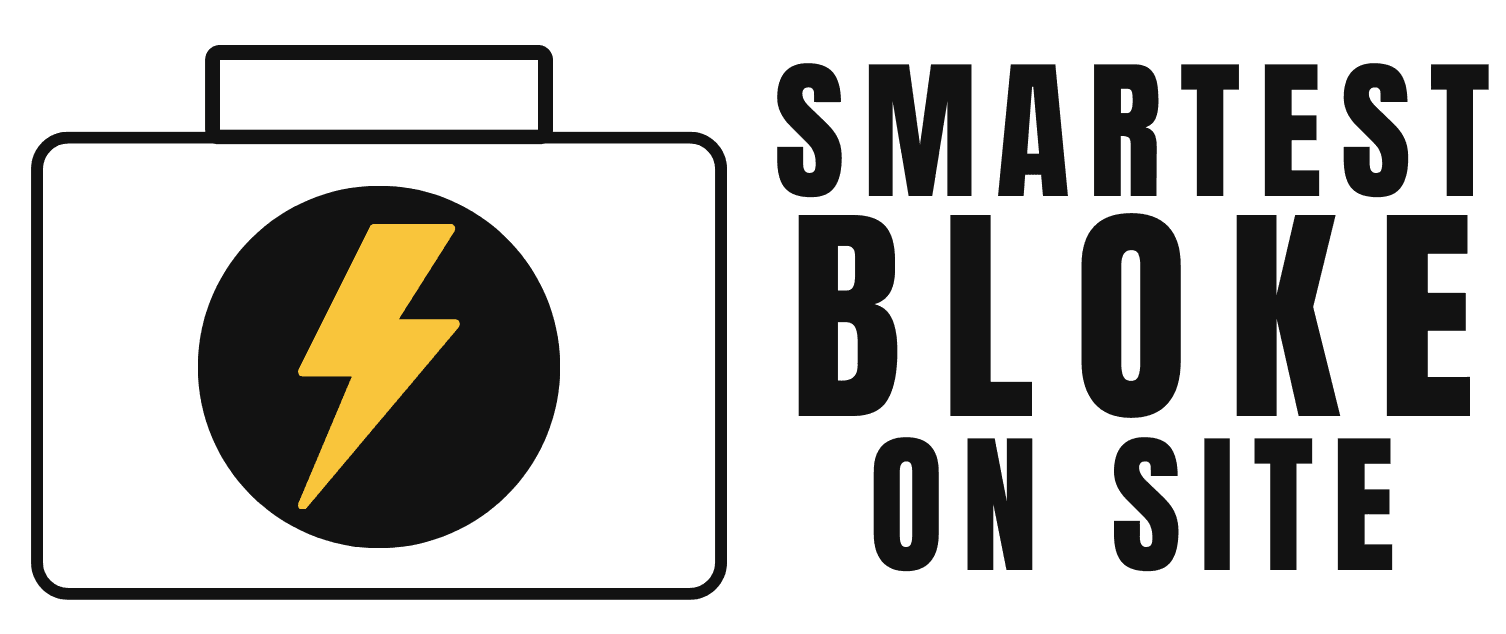 Logo der Marke Smartest Bloke on Site – entwickelt von Webnity-X, spezialisiert auf Elektriker in Australien.