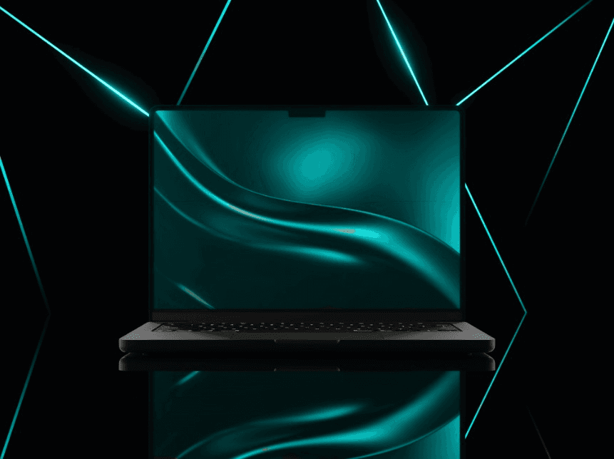 Green Macbook Mockup