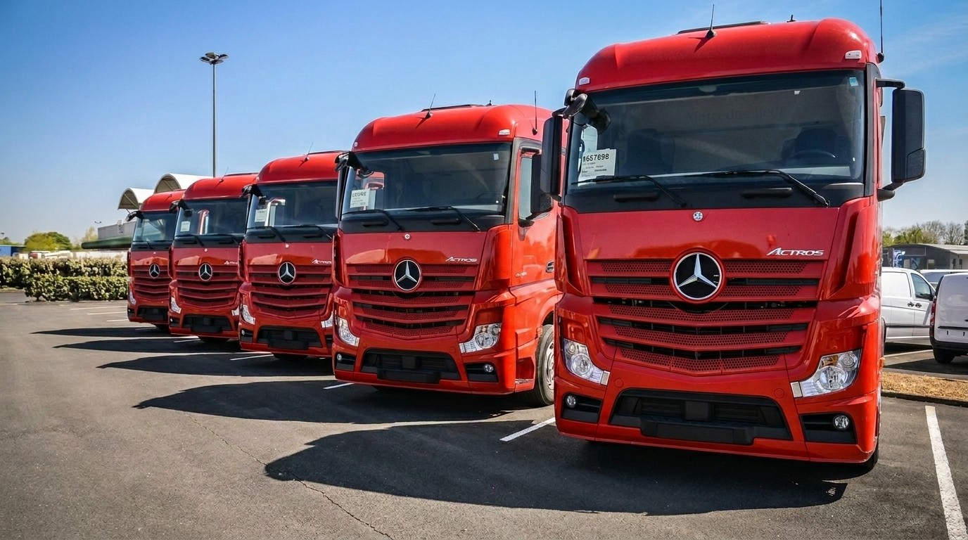 Image of delivery trucks