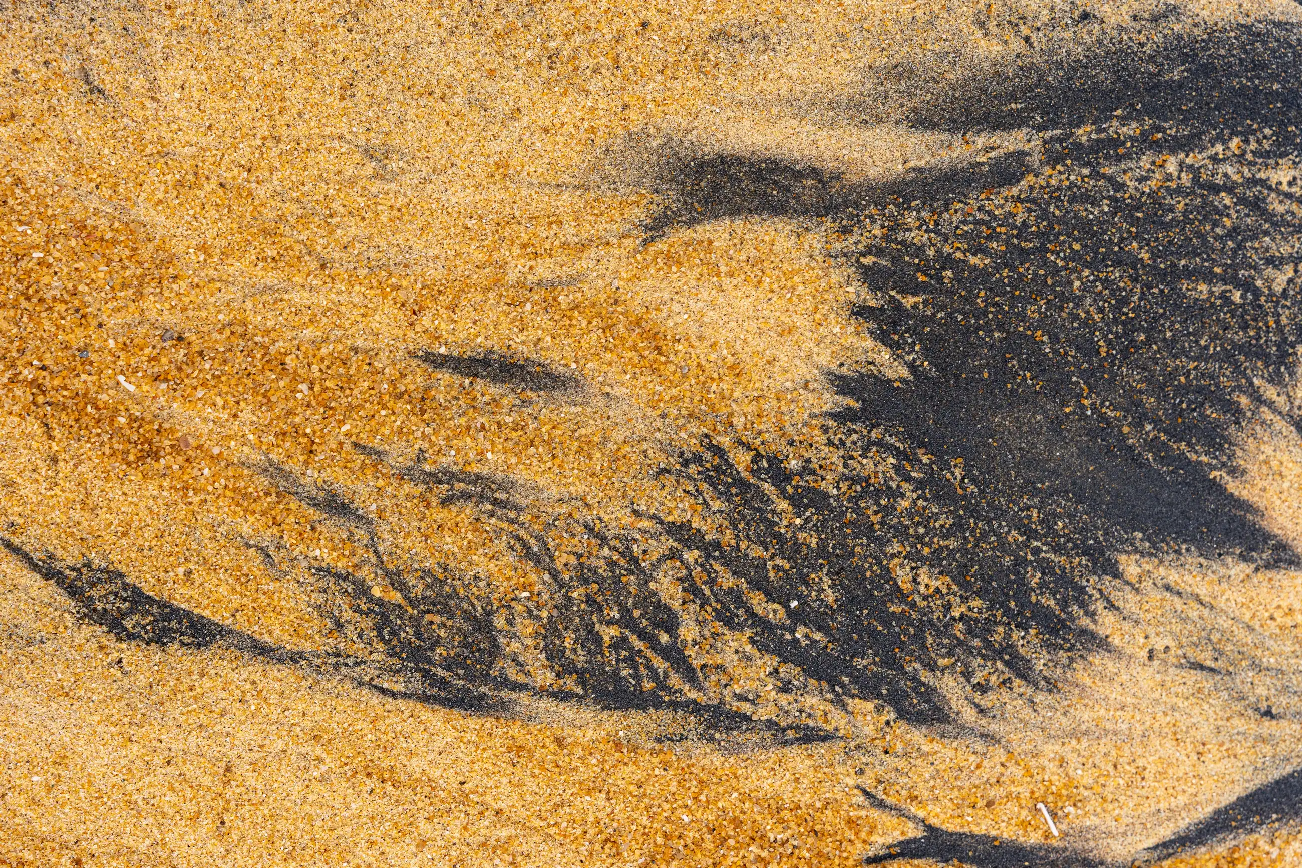 Two people stand on a sand dune under a cloudy sky