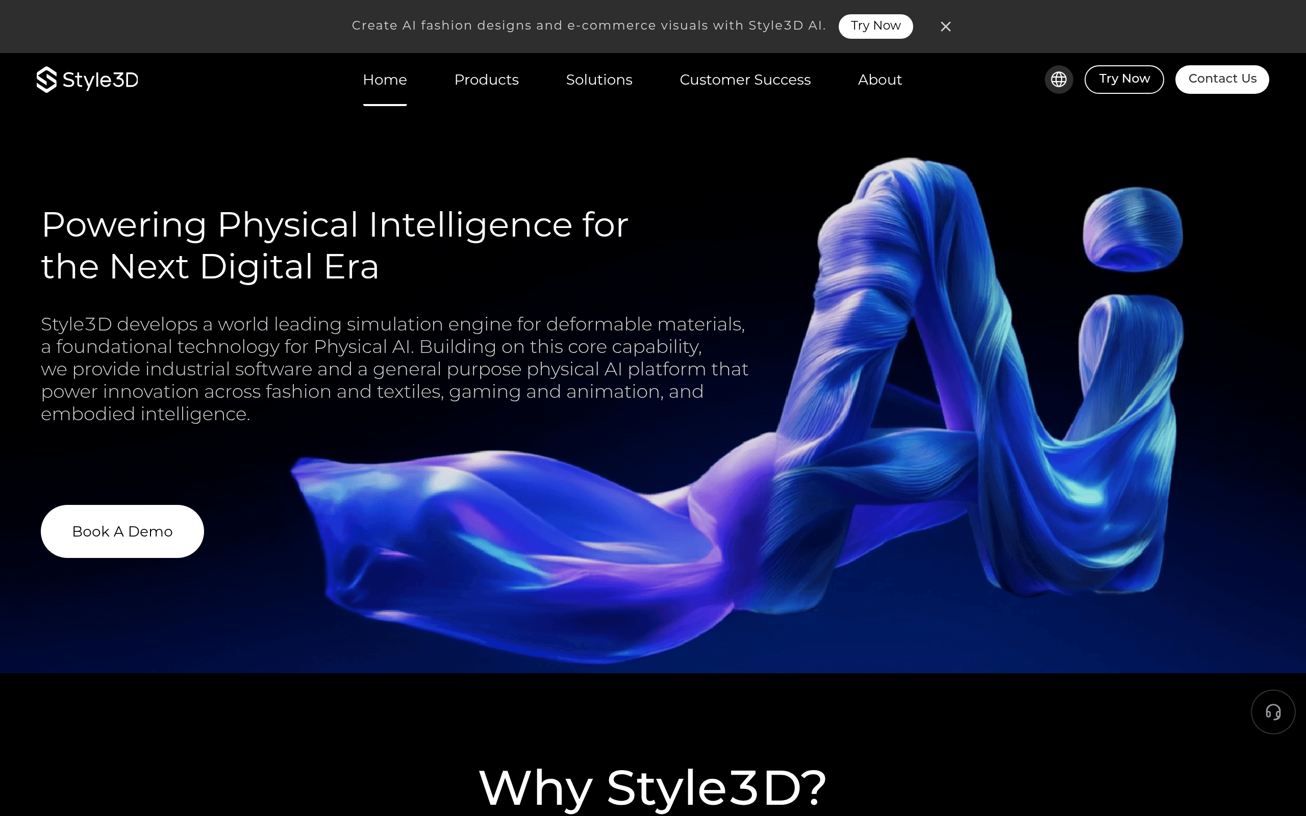 Style3D AI 3D garment design and virtual sampling homepage