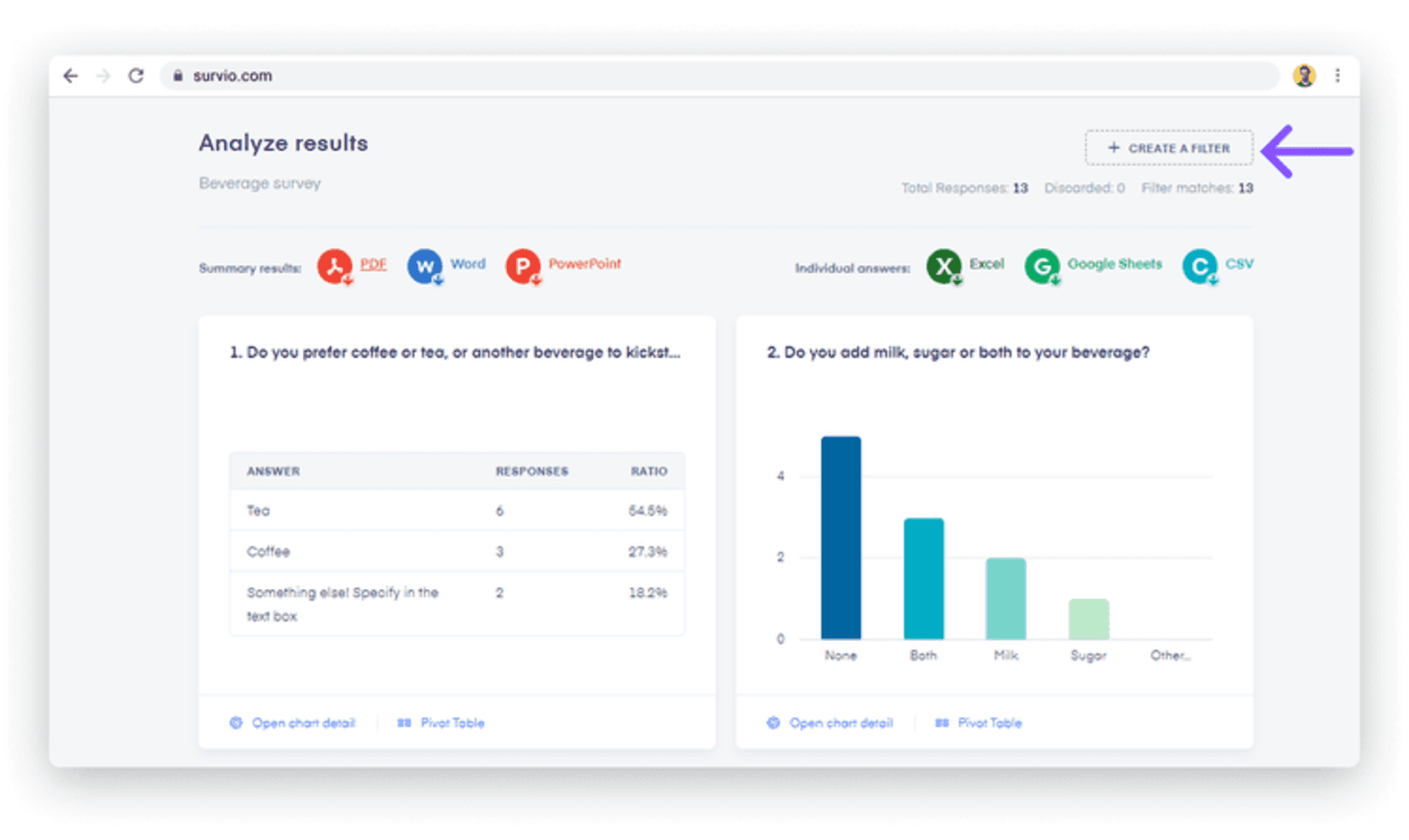 Survio customer feedback software