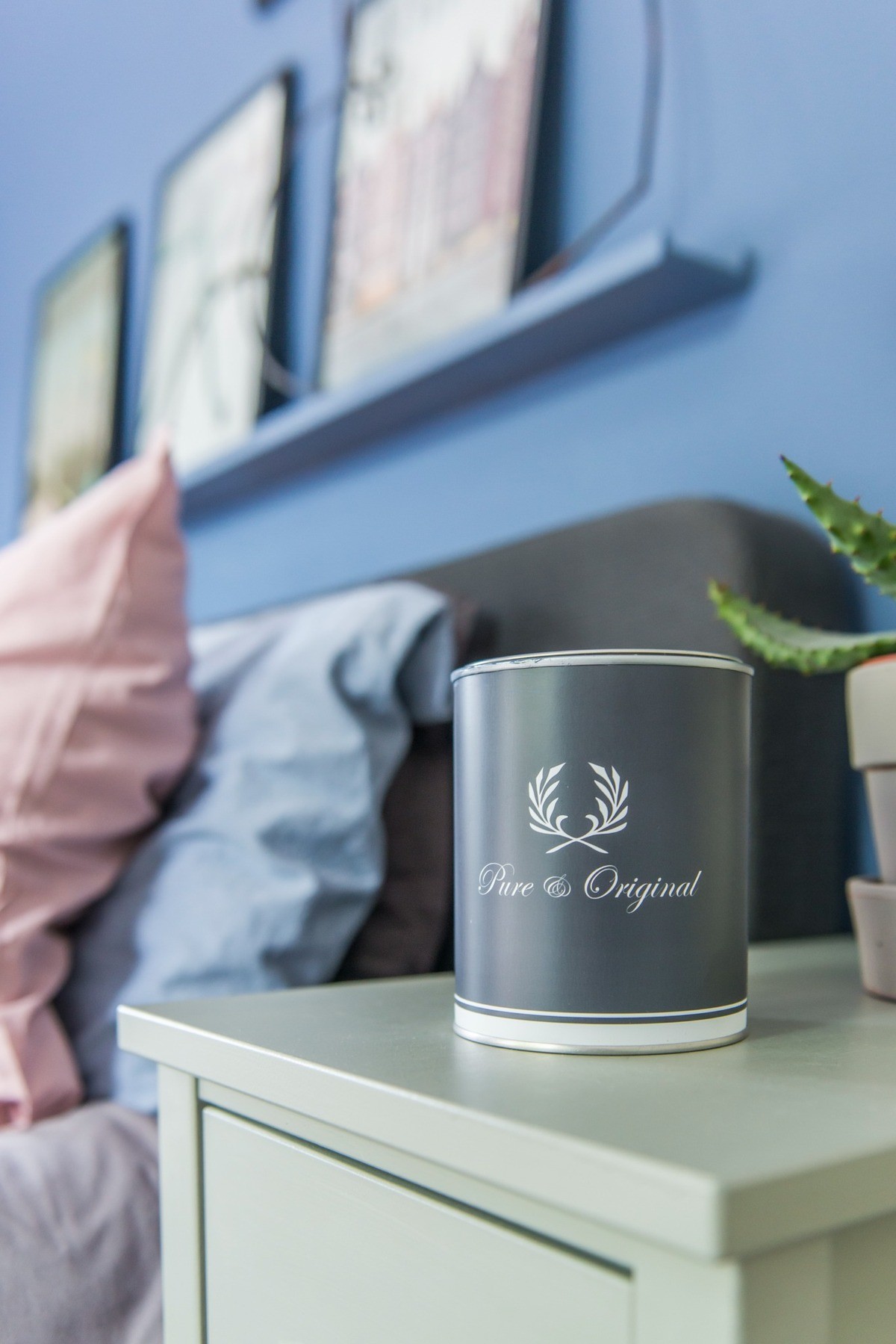 blauwe kleur muurverf