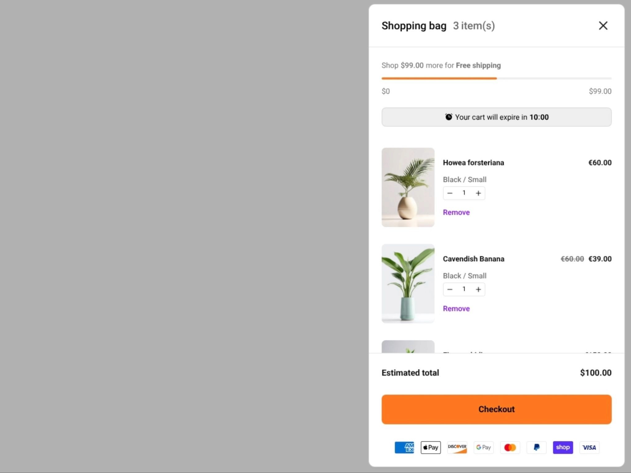 first light shopify cart drawer template screenshot