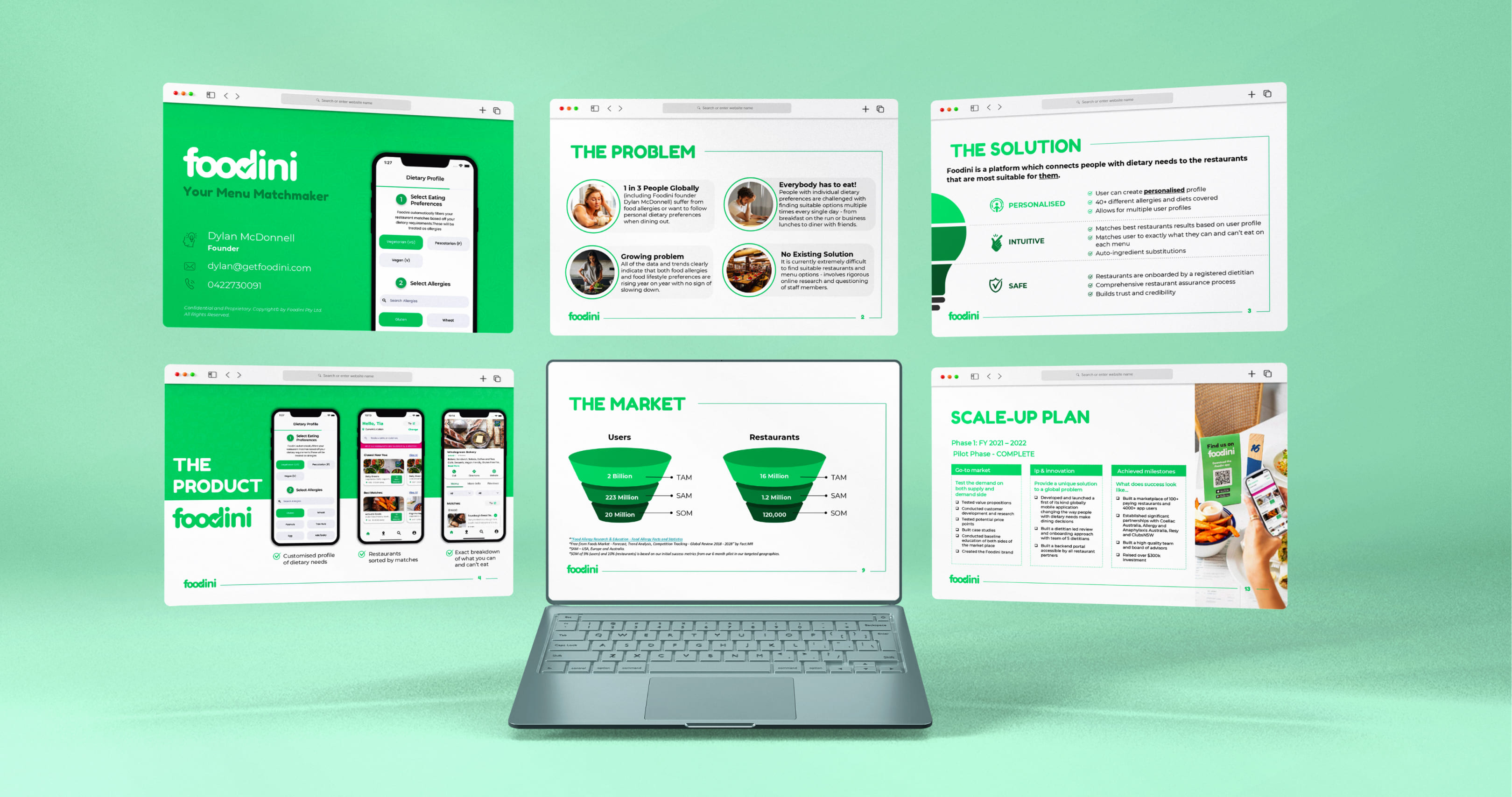Clean website design with UI layout preview