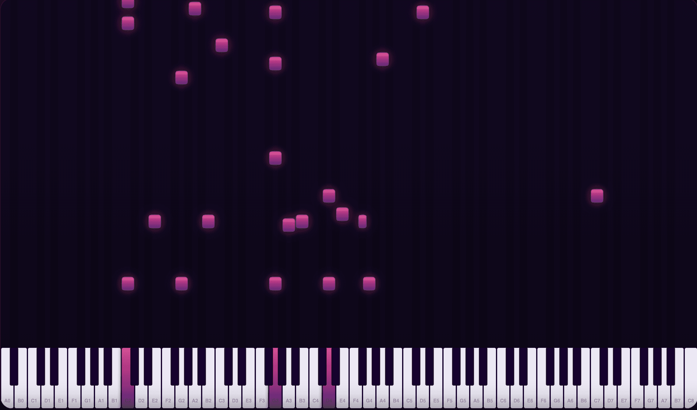 SpectraNote piano roll interface