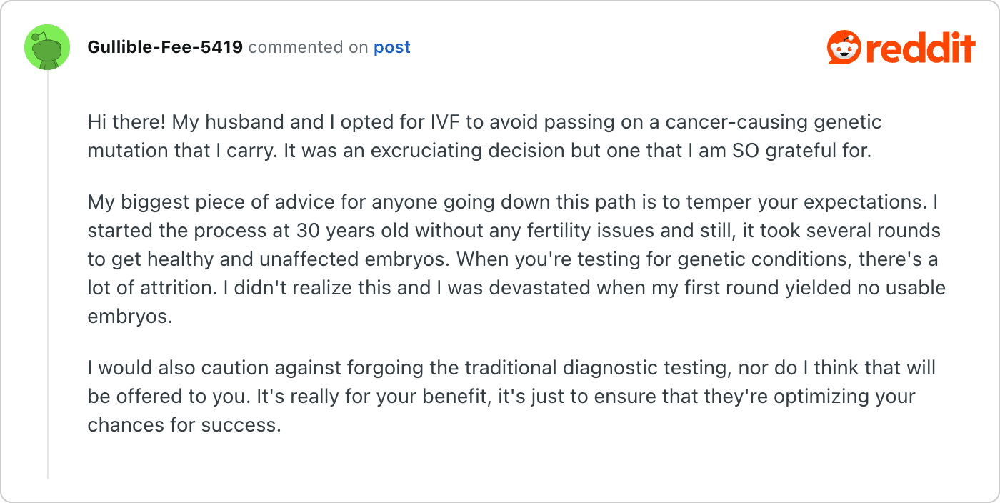 Post on Reddit
