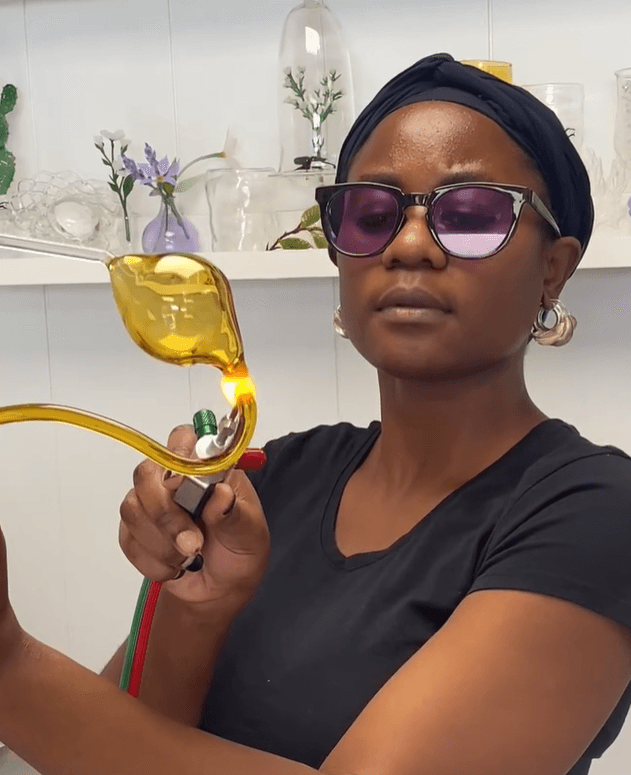 Founder Alain Defise speaking to crowd at opening party