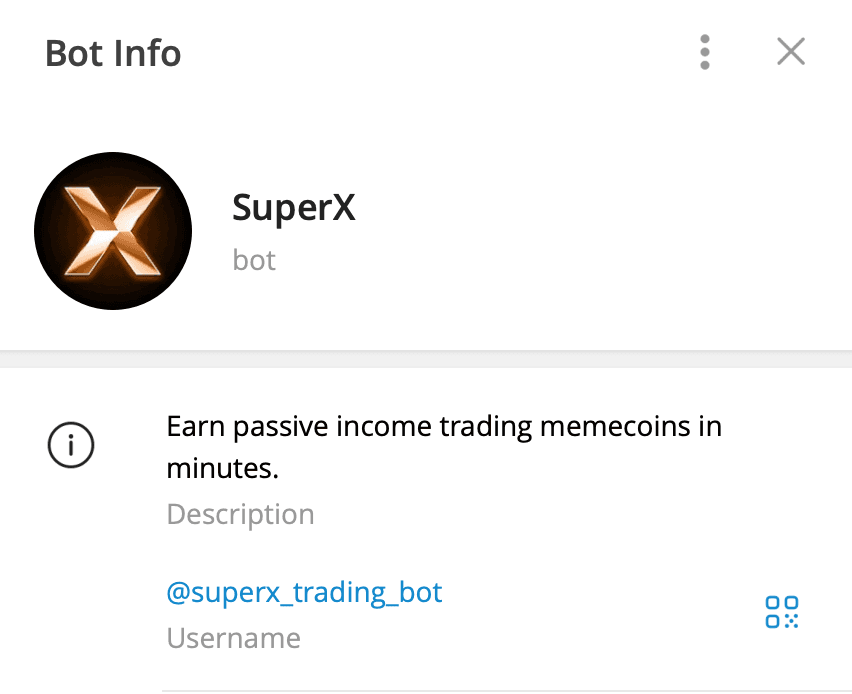 SuperX Telegram Bot