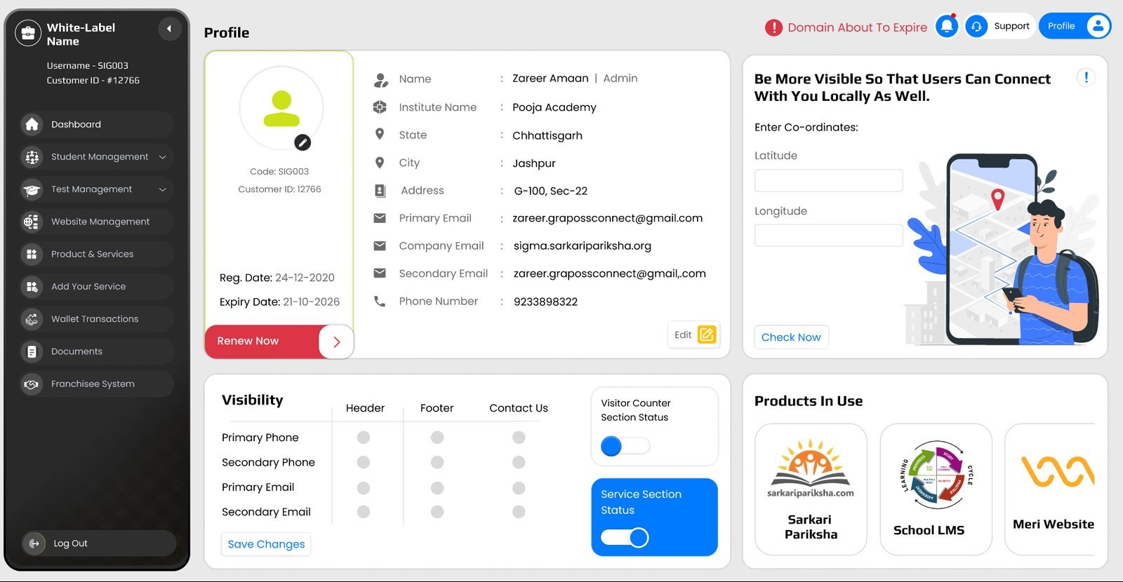 Rebuilt profile page