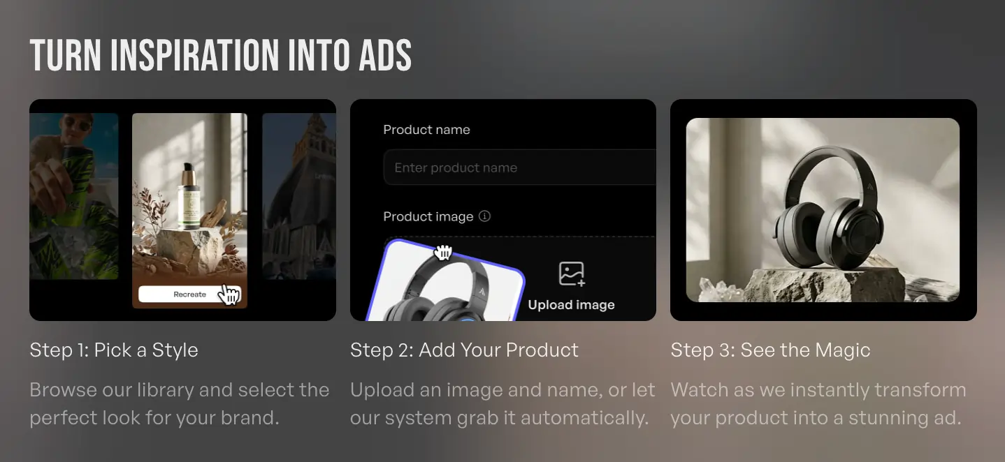 Turn inspiration into ads