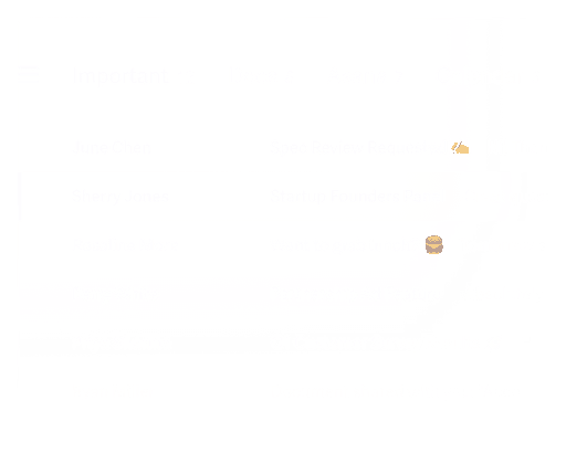 An overview of a Superhuman Inbox in our high performance dark mode, Carbon, with 4 splits that will help you respond faster to what matters most
