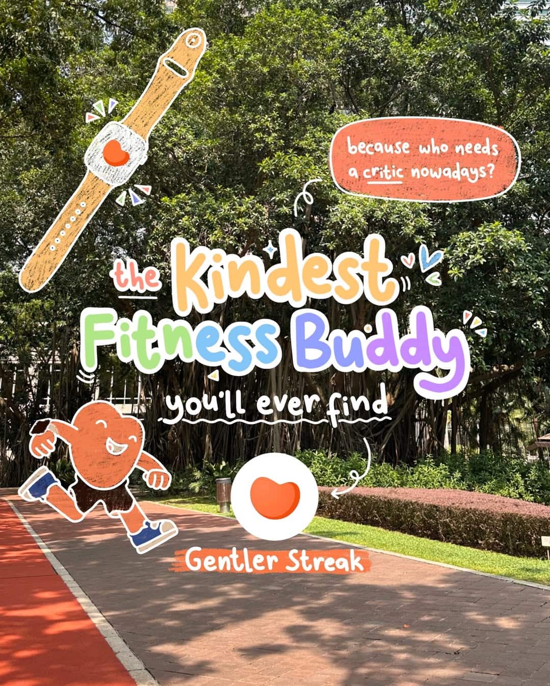 having a fitness buddy makes everything easier, no?  🏃🏻‍♀️ someone to remind you to move. 🛌 someone to tell you to rest. 👏 someone who actually celebrates your small wins.  ideally, that’s your friends, your partner, your family.  but on the days they’re busy (or you’re doing this alone), @gentlerstreak has your back 🫂  it’s the only virtual fitness buddy you’ll ever need.  it NEVER shames or pressures you into moving your body 🥰🥰  and for valentine’s day (13–14 feb), they’re offering 40% off the yearly plan 🧡  you can even share it with up to 5 people via Family Sharing 🧓🏻👨🏻👩🏻👩🏾‍🦱👱‍♀️  because what’s love if you don’t share it with others?  #fitness #workout #health