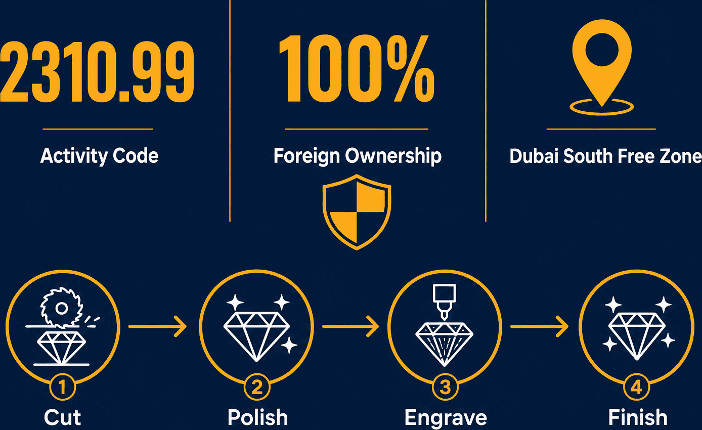Infographic: Crystal Products Processing Business Setup in Dubai: Licensing Guide