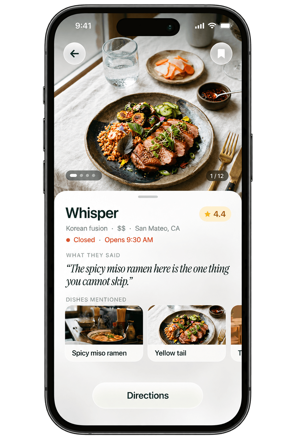 Nextbite restaurant detail screen