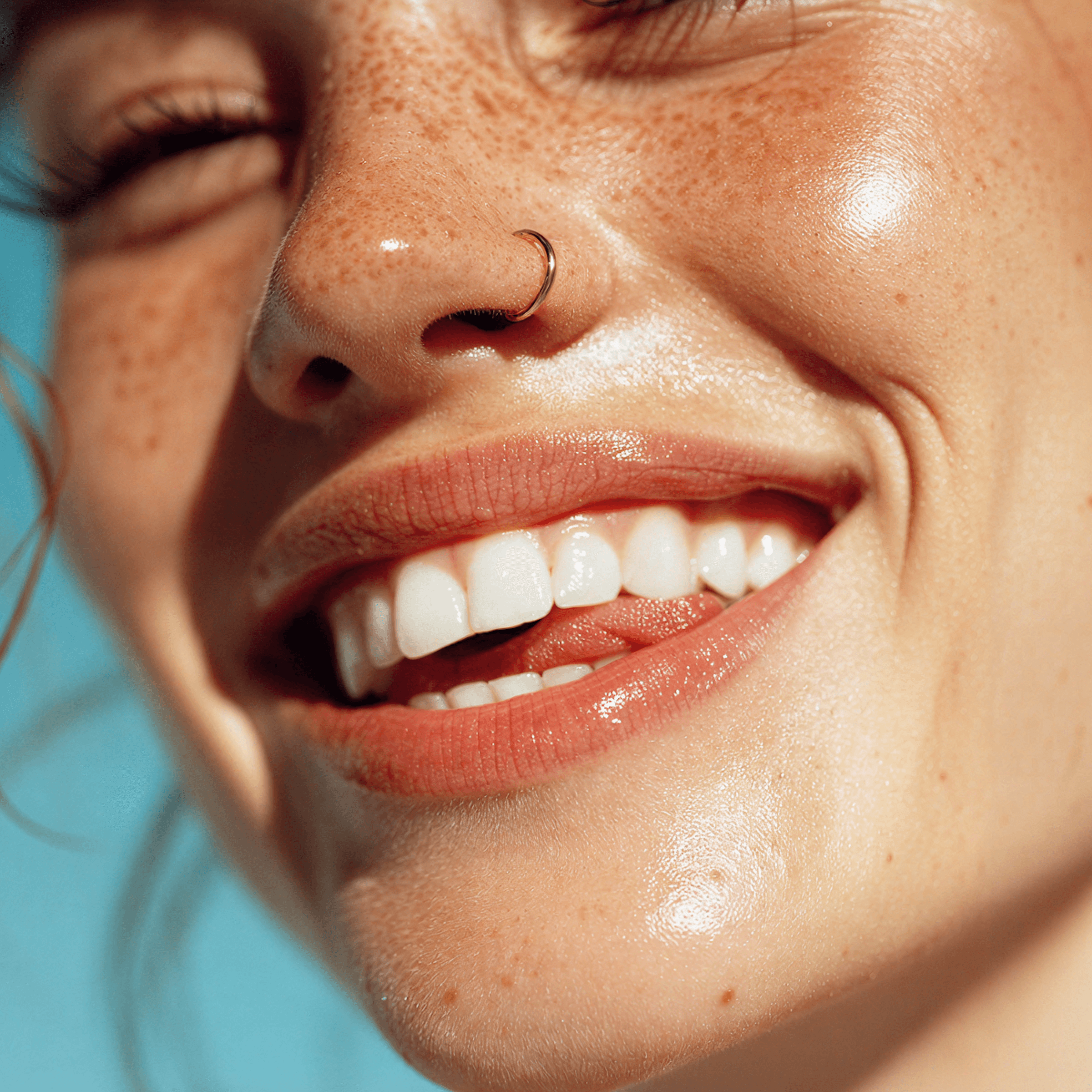 Black-and-white side profile of a person with short bleached hair wearing over-ear headphones against a light background.