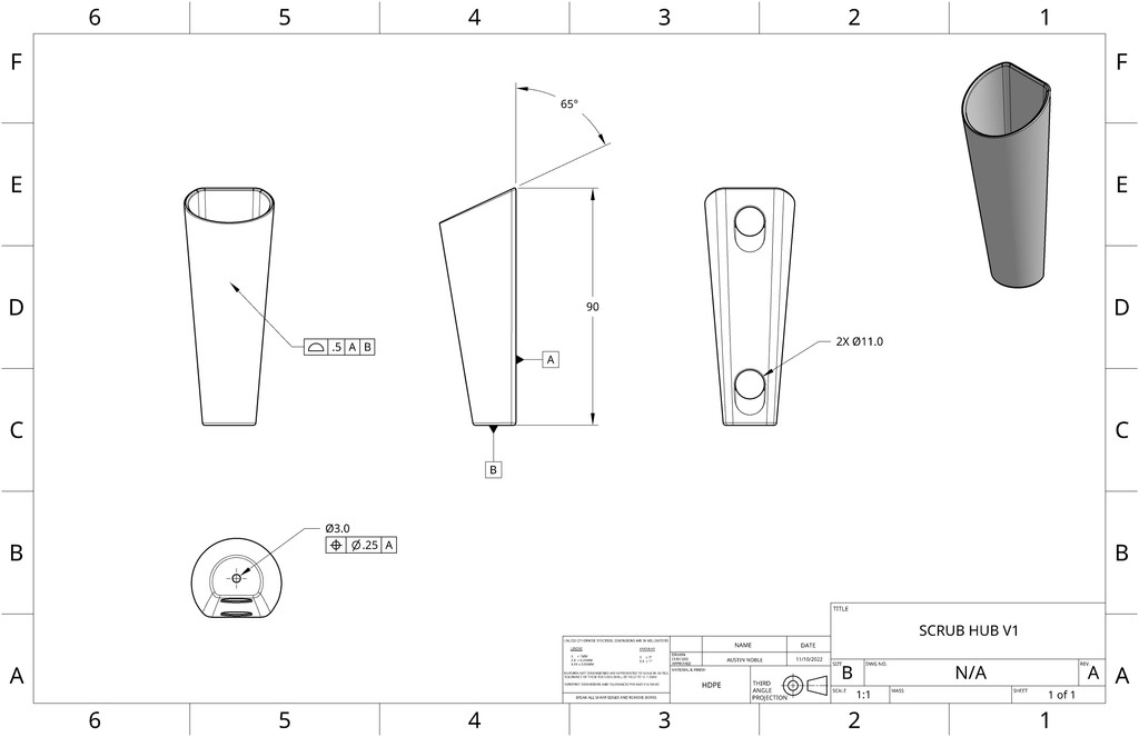 Multiple diagrams with labels and measurements, showing how different components are refined for efficient manufacturing.