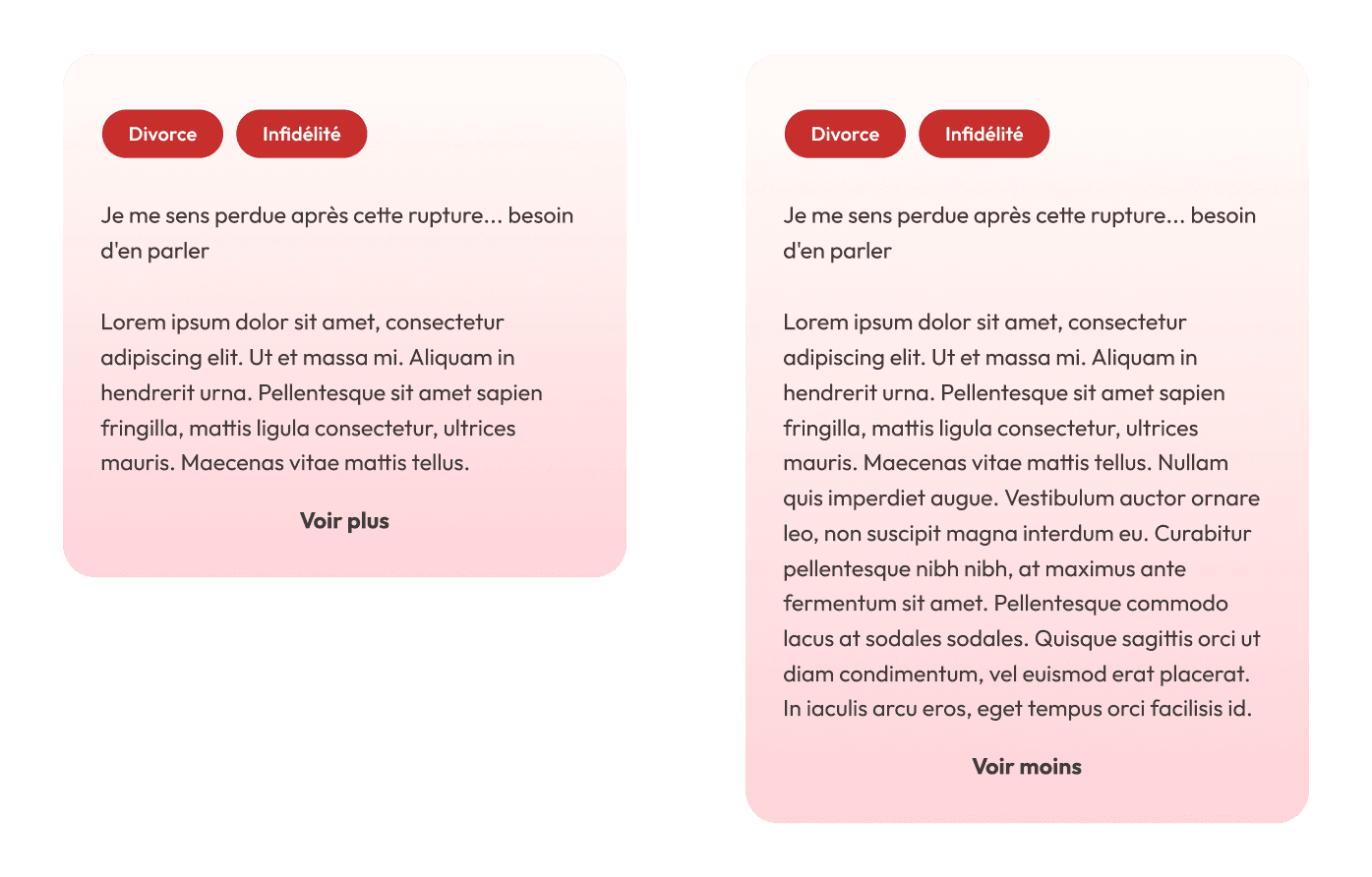 composants de l'application