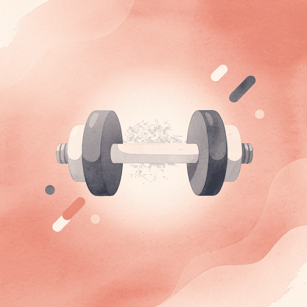 Dumbbell icon representing lean muscle building