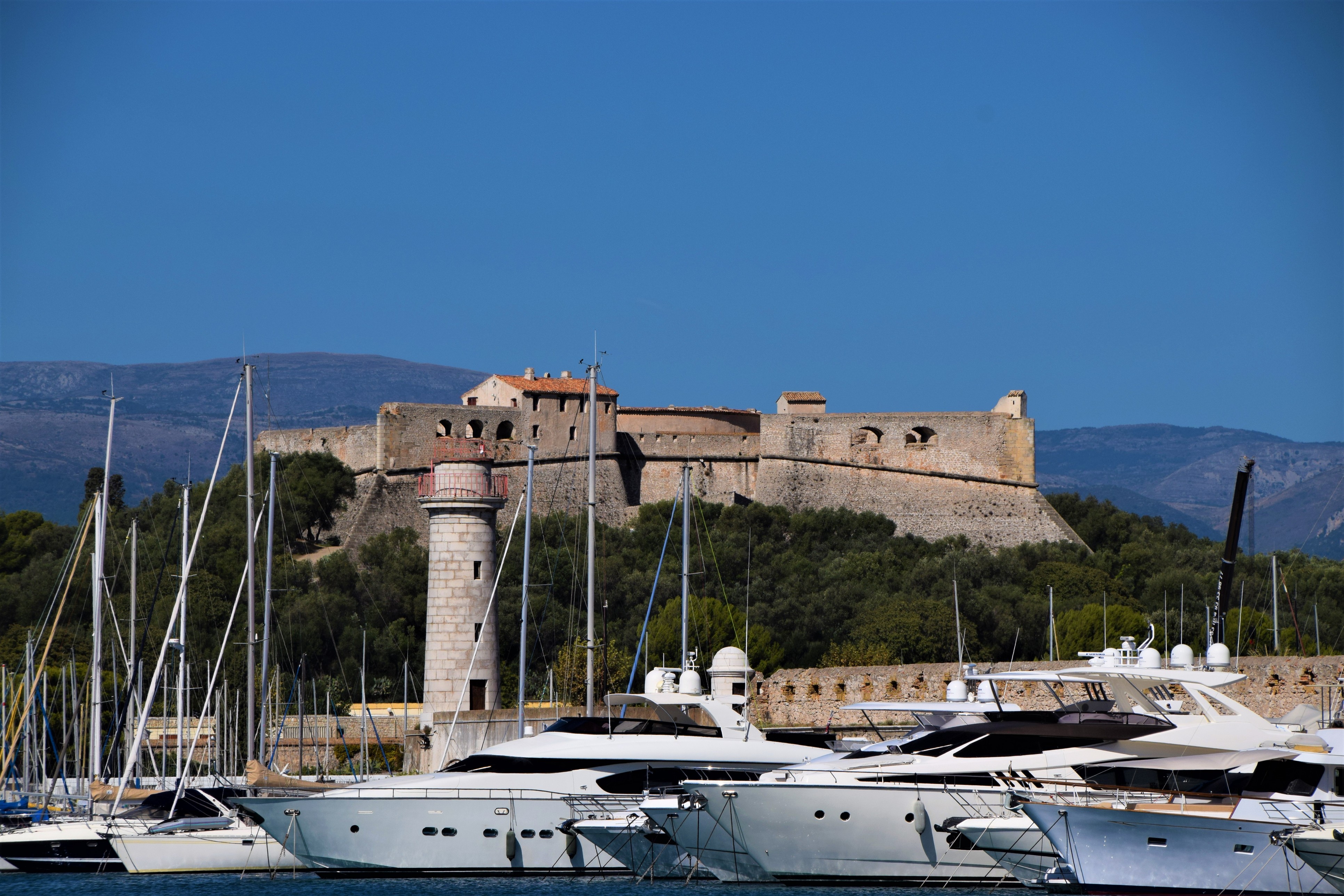 Fort Carré above Port Vauban in Antibes