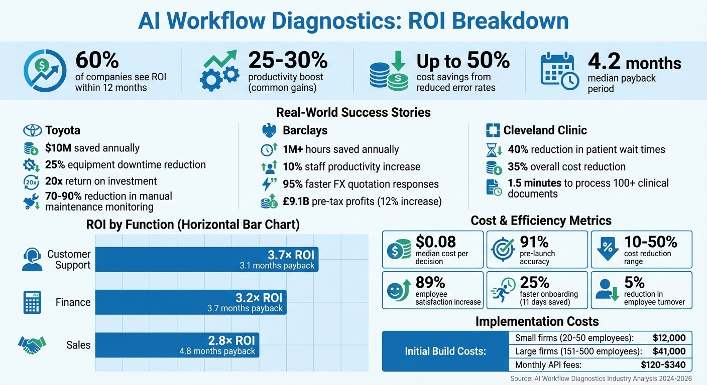 AI Workflow Diagnostics ROI Statistics and Key Metrics