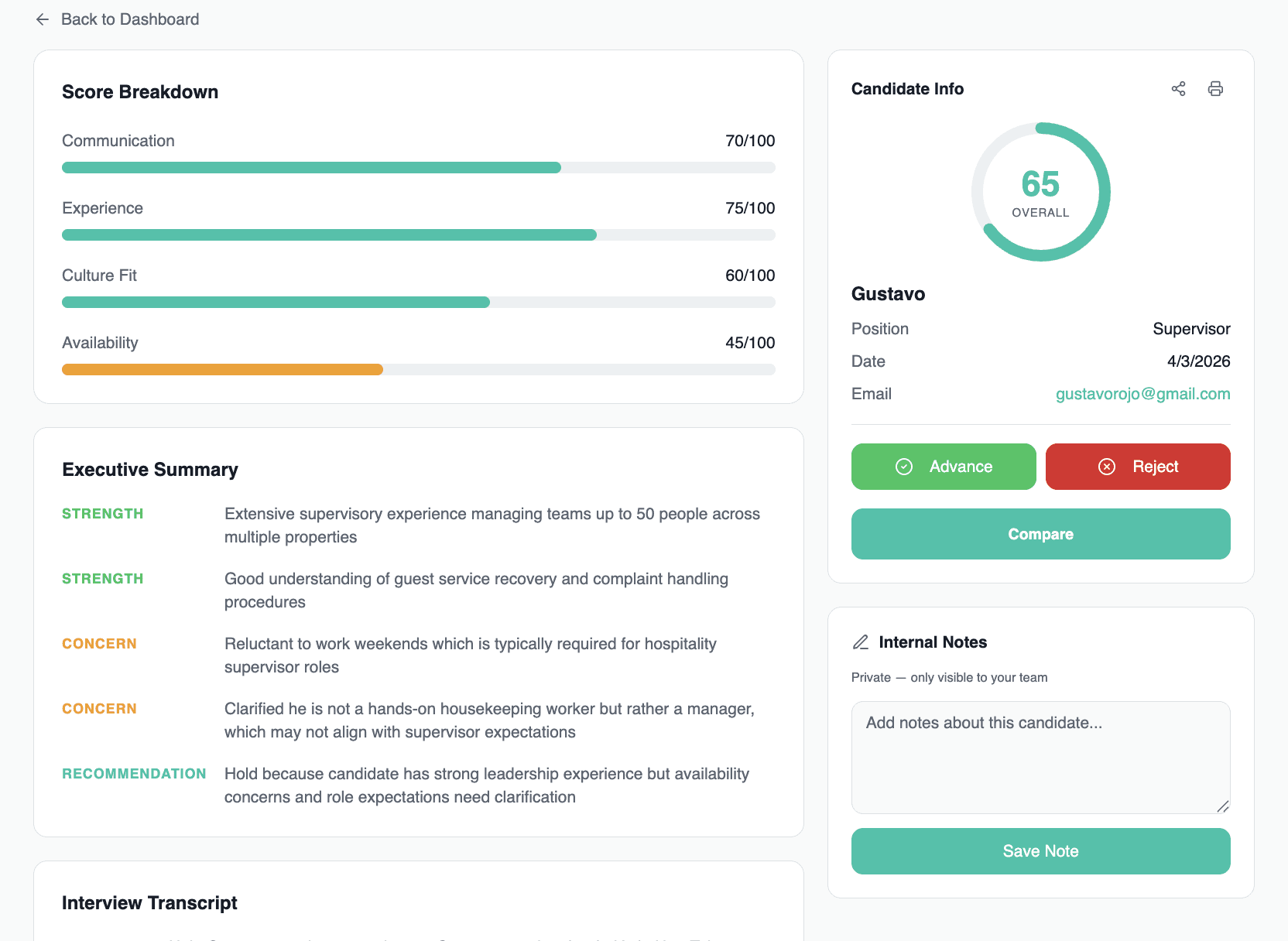 scooring system heartalent