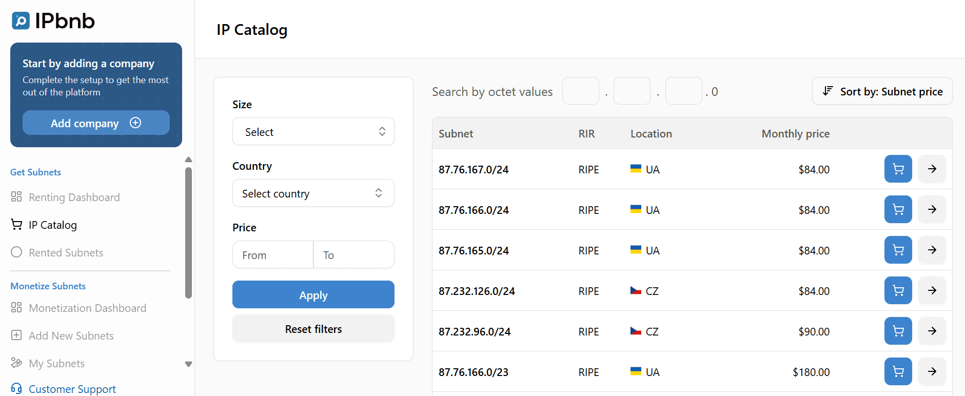 IPbnb: IPXO alternatives