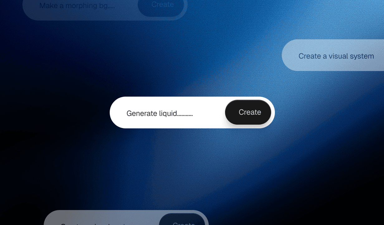 An input selector field on a gradient natural lighted background