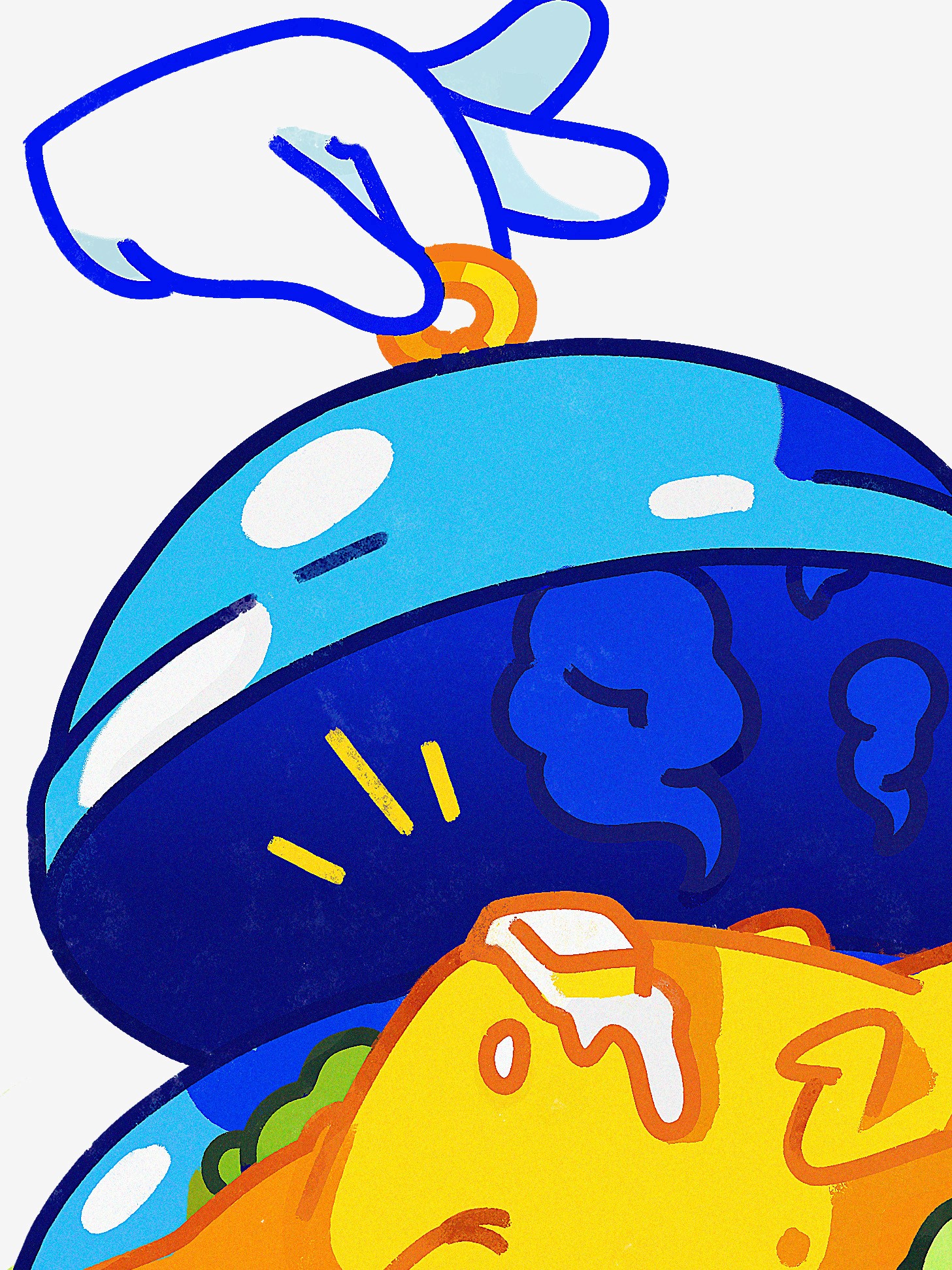 Modern home office setup with a monitor, ergonomic chair, keyboard, and indoor plants near a window with blinds.