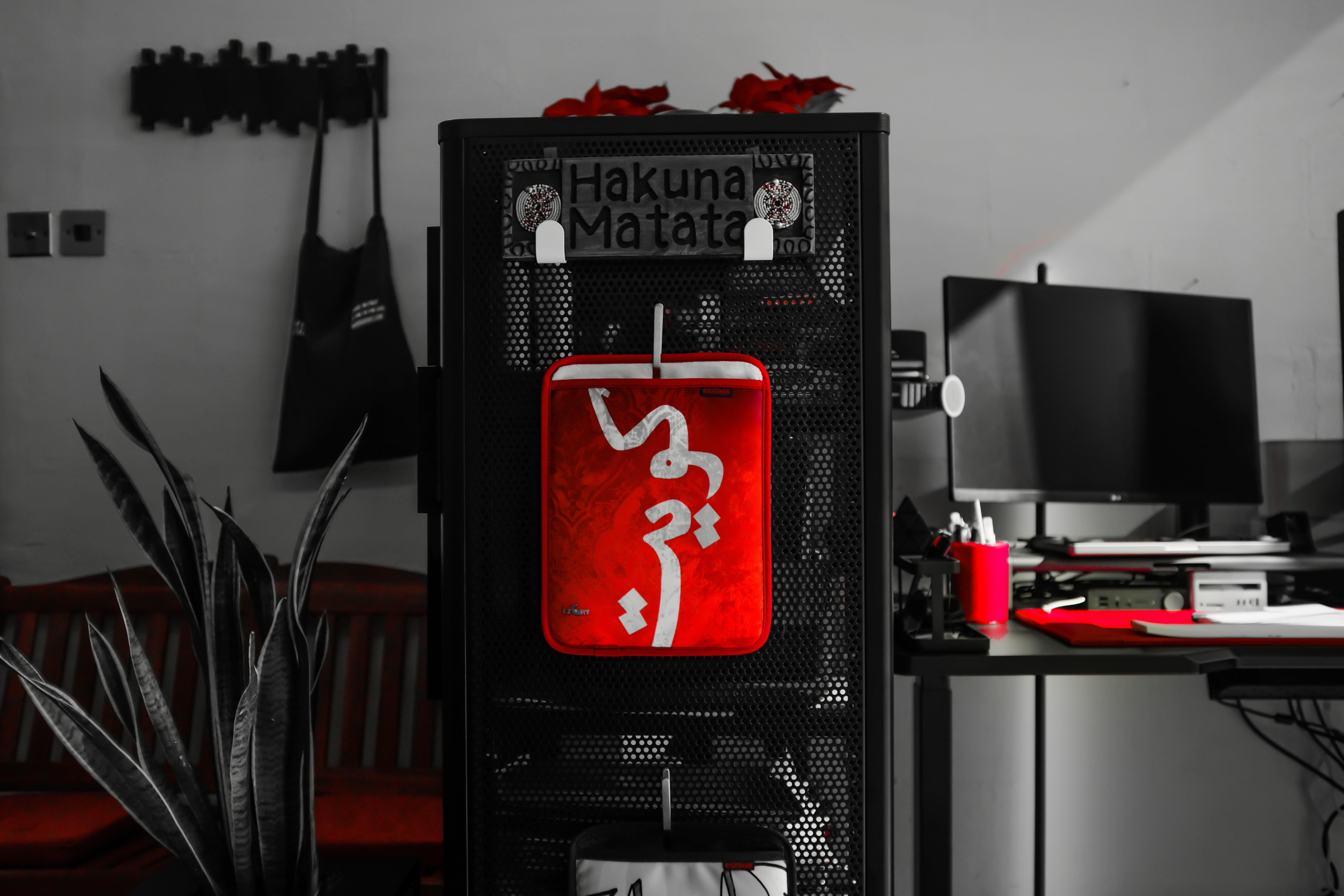 Team working in an office watching at a presentation