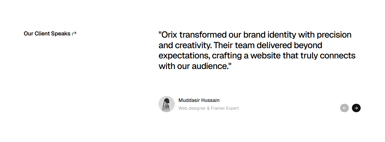 Framer Testimonial Section Component