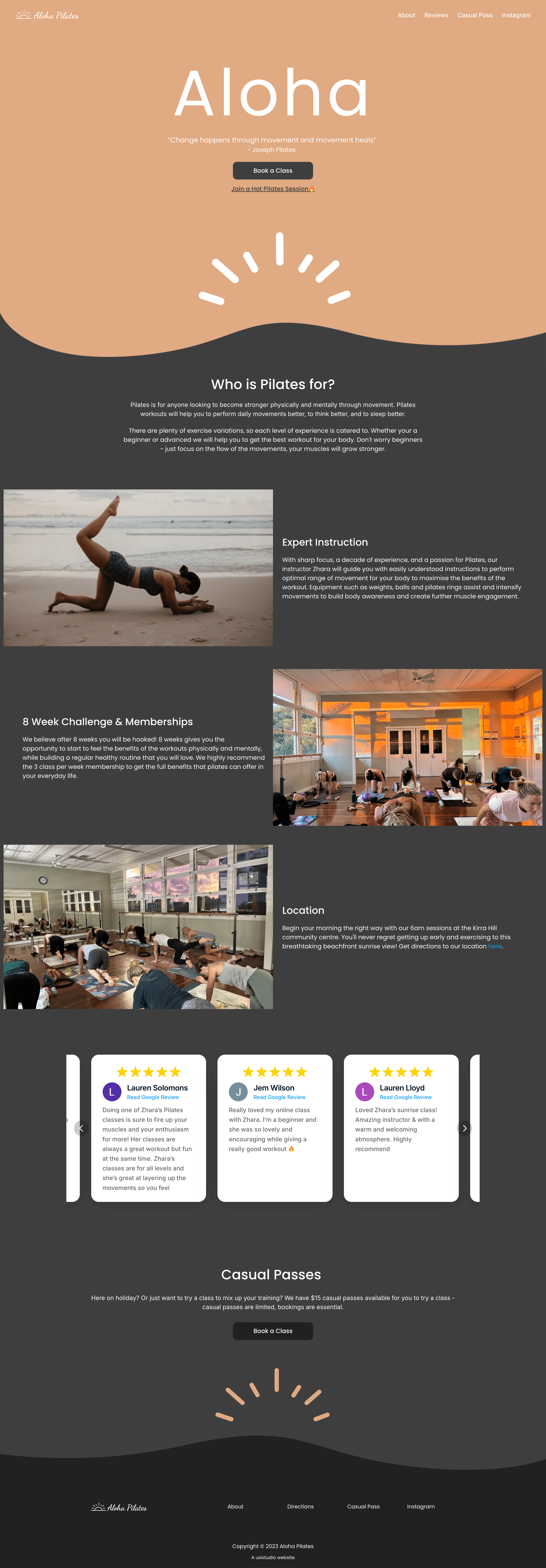 aloha pilates website