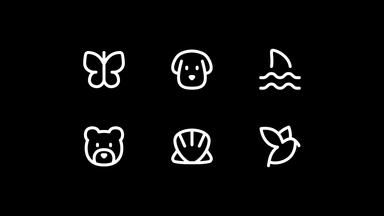 Flex Line Animal Icon Set