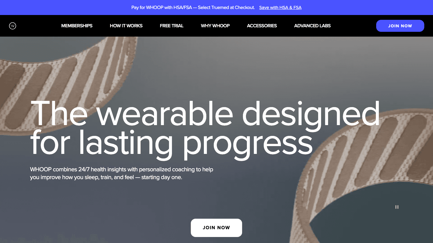 WHOOP website