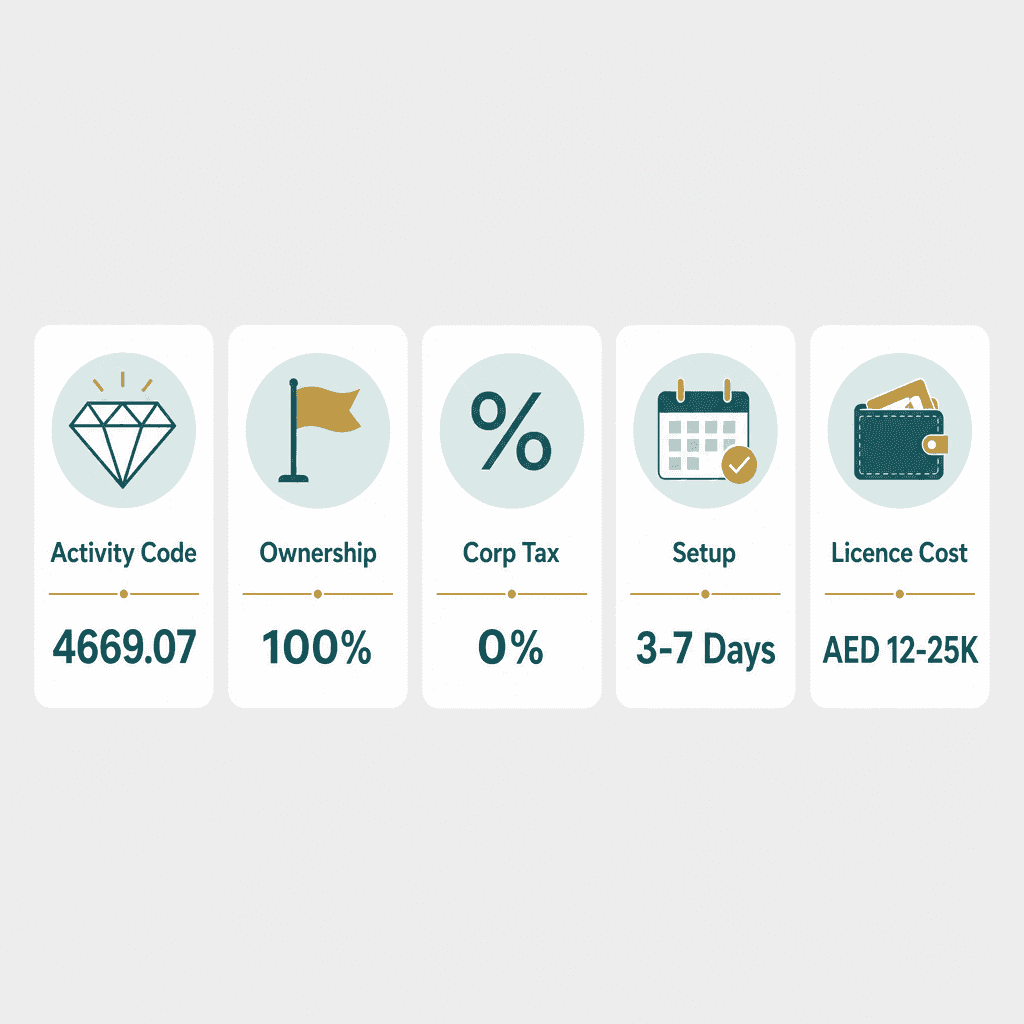 Infographic: Start a Precious Stones Wholesale Trading Business in Dubai