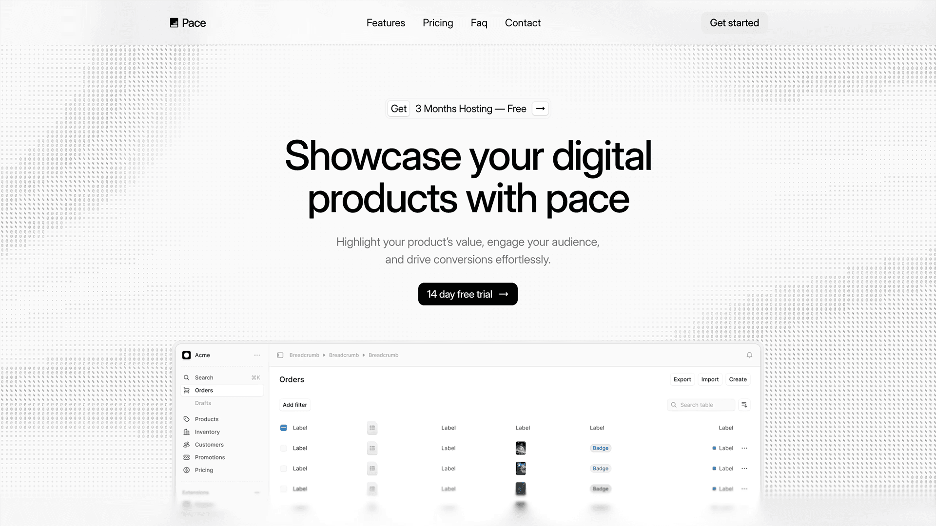 Pace Framer template