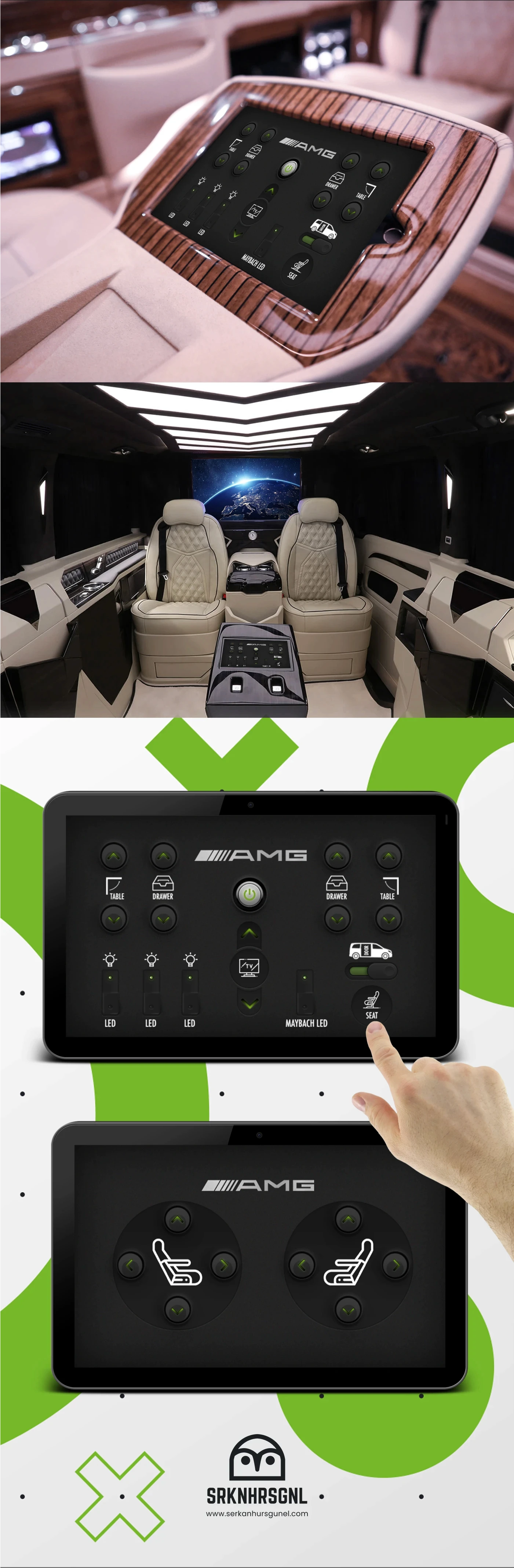 VIP vehicle control panel UI design