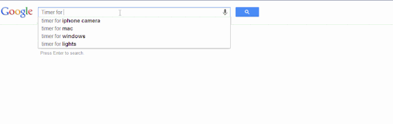 Set a timer with Google Search
