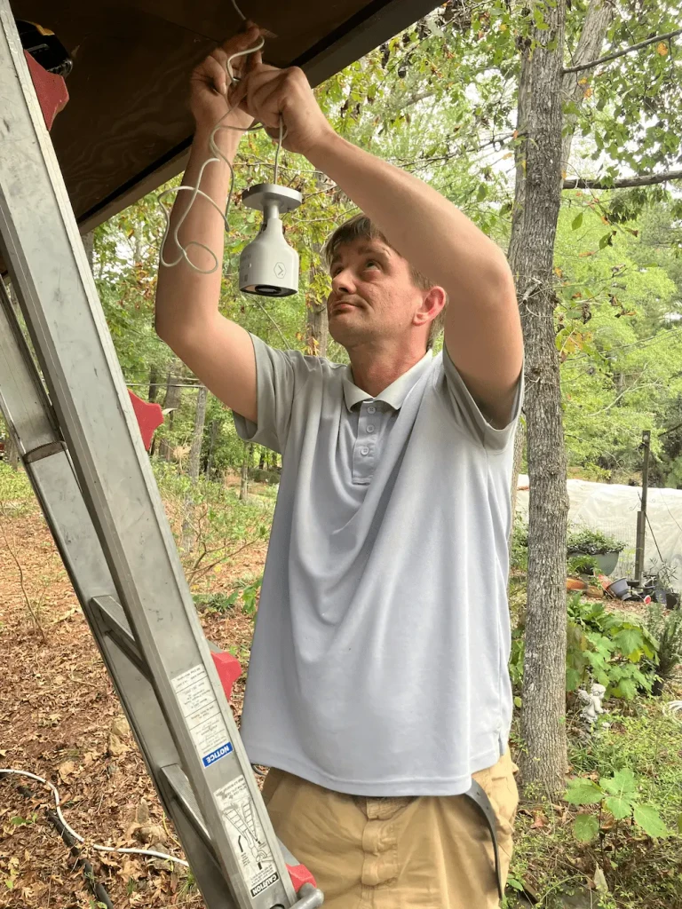 JT installs one of his custom camera systems integrated with an alarm.com panel.