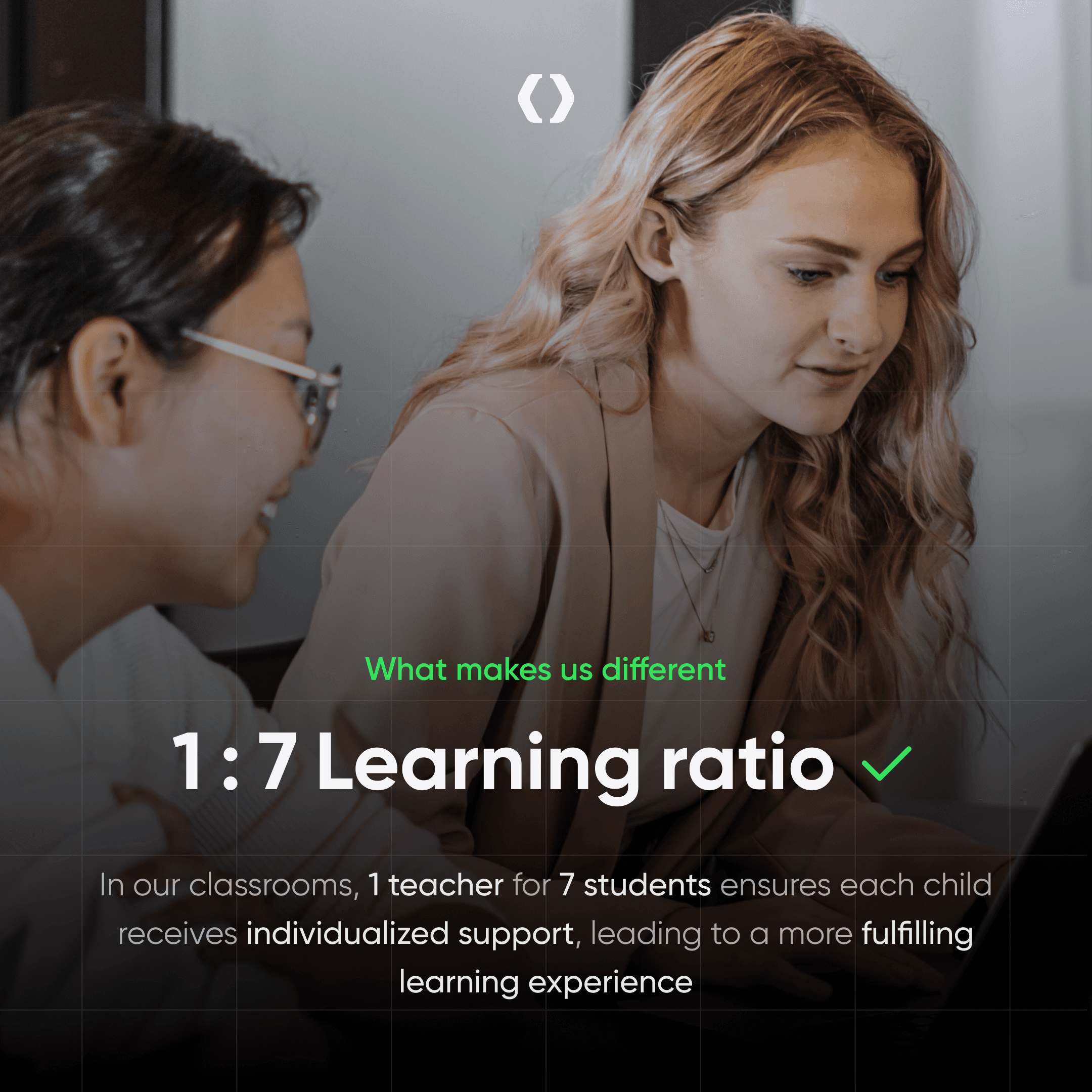 Personalized Attention with a 1:7 Teacher-Student Ratio