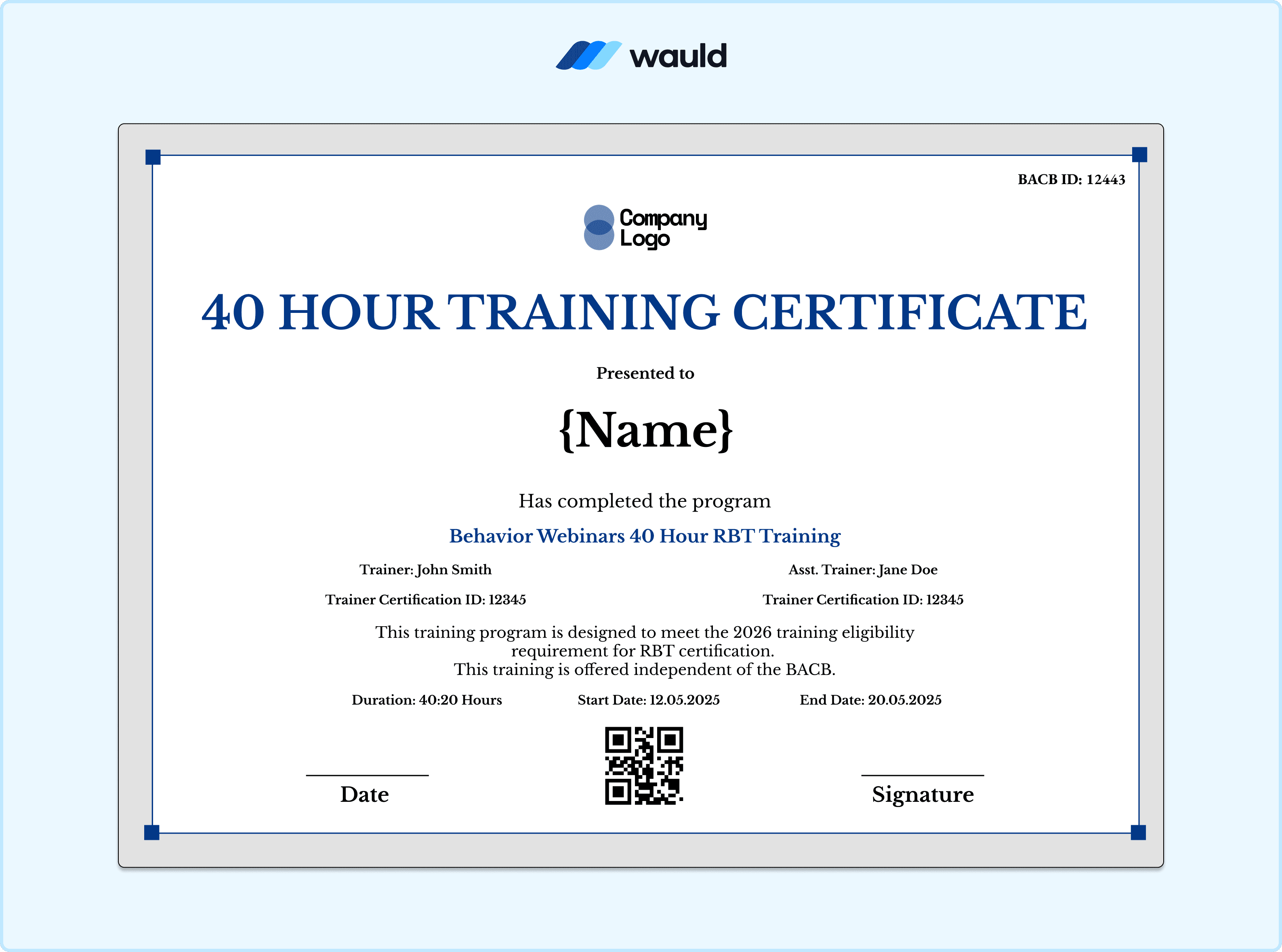 RBT Certificate