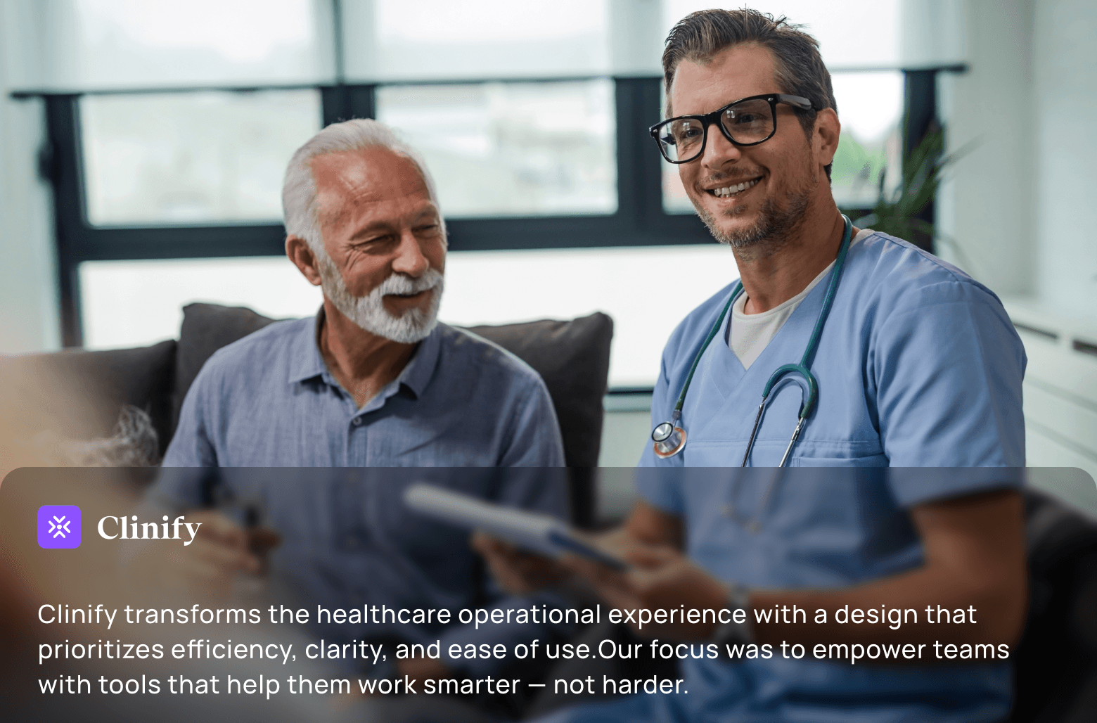 Doctor discussing care with an elderly patient